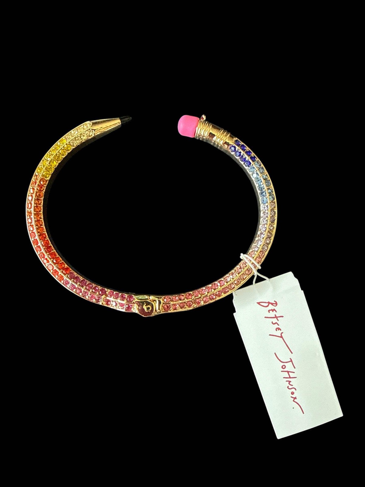 Betsey Johnson Rhinestone Pencil Bracelet