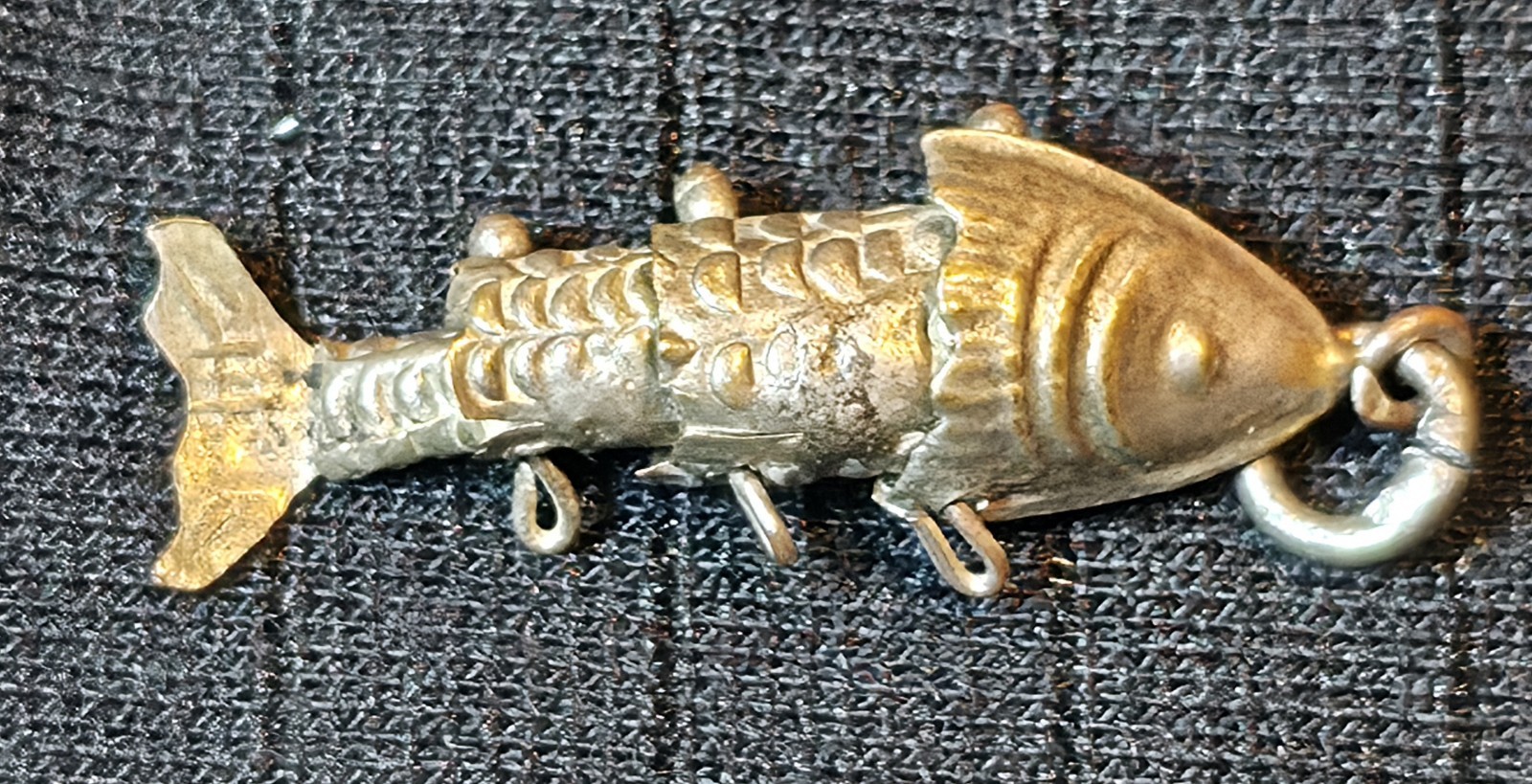 Vintage Sterling Silver Articulated Fish Charm Or Pendant Vintage Sterling Silver Articulated Fish Charm Or Pendant