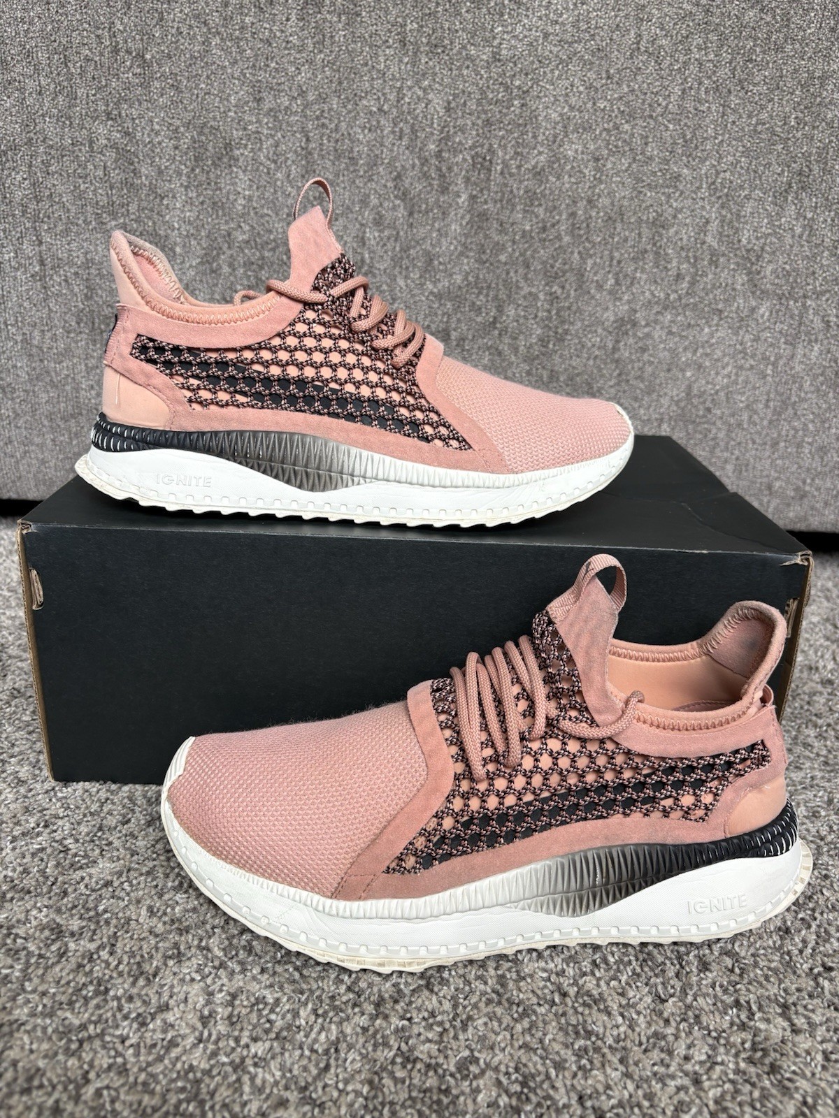 Puma Tsugi Netfit V2 EvoKNIT Ignite Cameo Rose Shoes Men’s Size 9