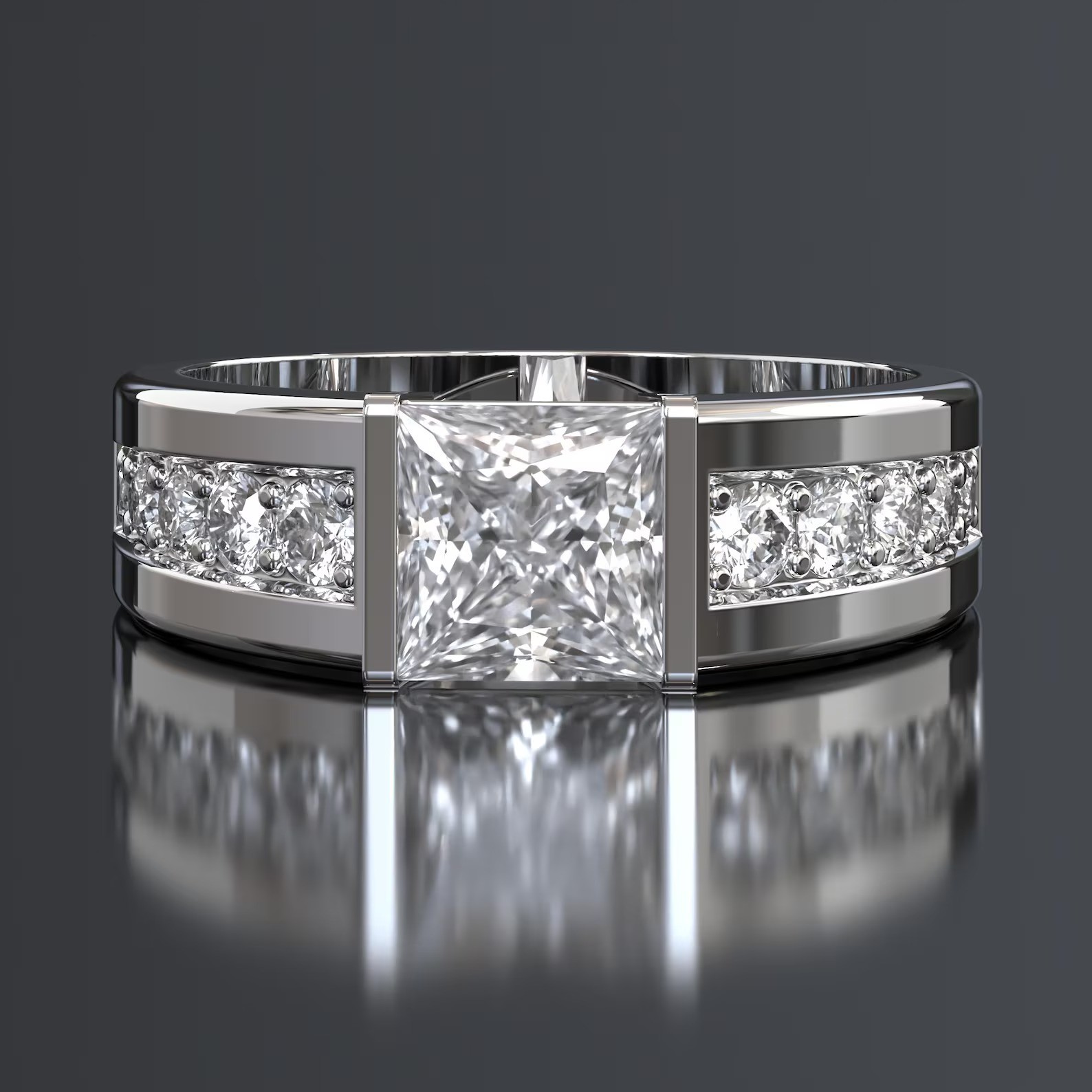Rare 3.0 Ct Certified White Diamond Solitaire Ring In 925 Silver Great Shine Rare 3.0 Ct Certified White Diamond Solitaire Ring In 925 Silver Great Shine