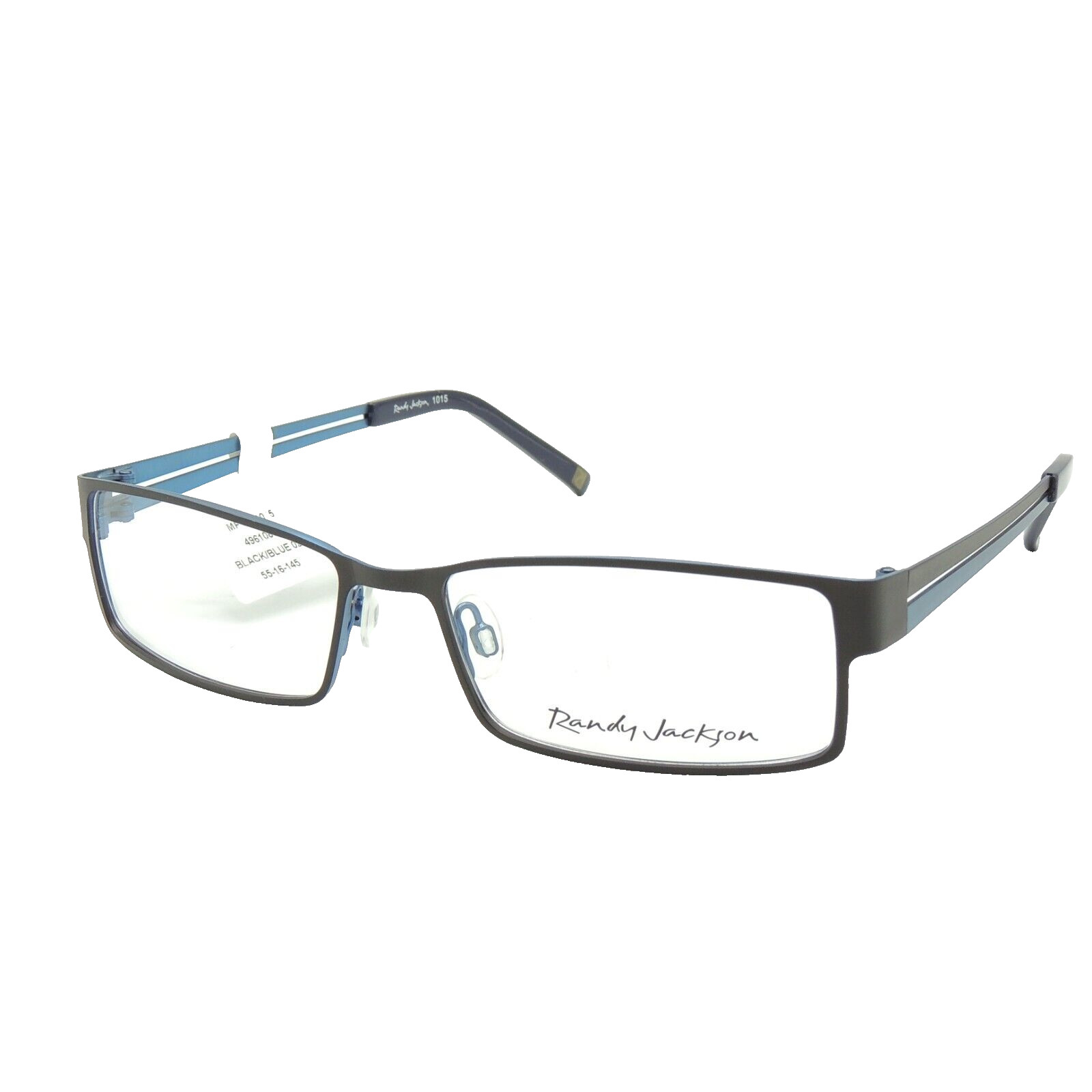 Randy Jackson RJ1015 1015 Black Blue Eyeglass Frame 55 16 145