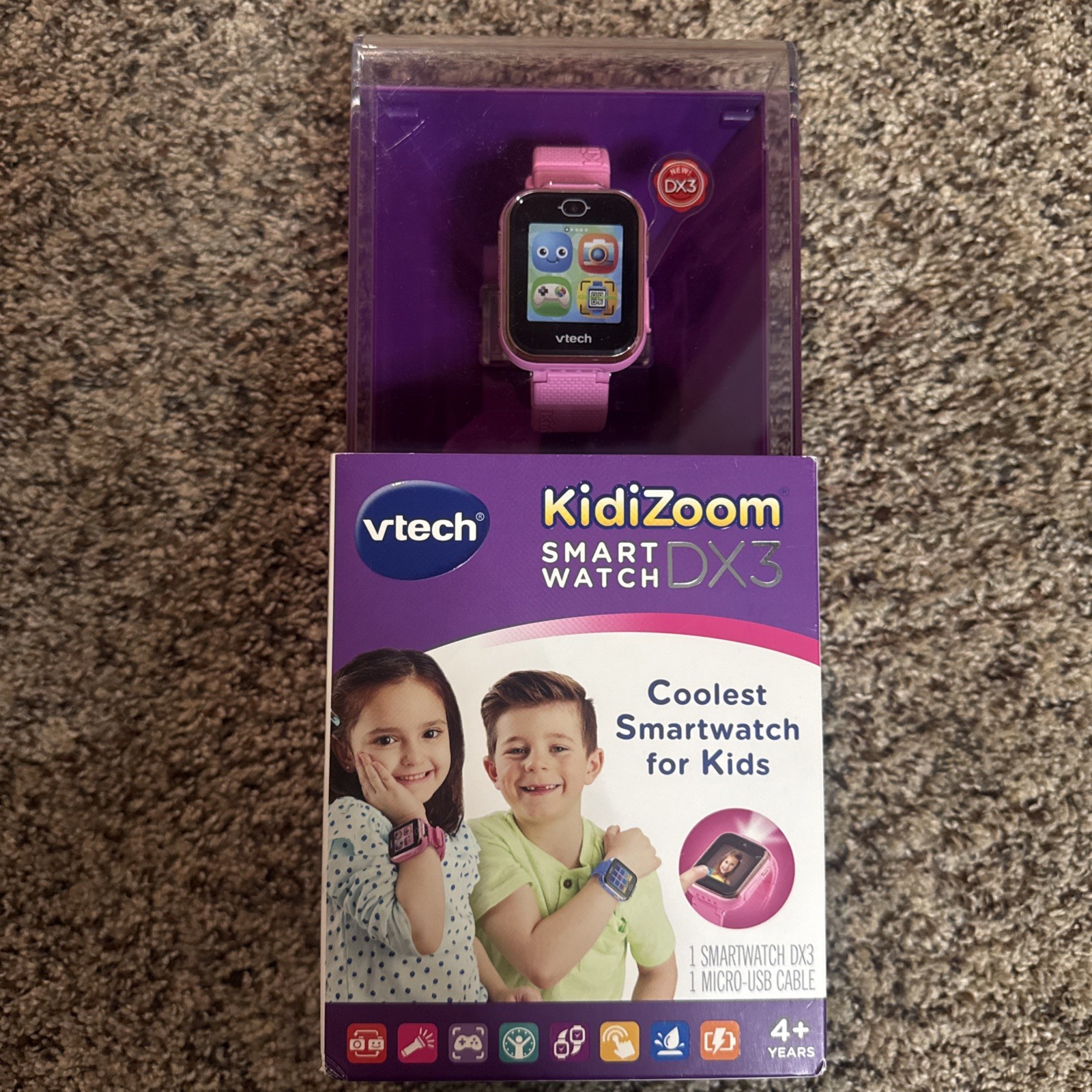 New Vtech Kidizoom Smart Watch DX3 Smartwatch for Kids Touch Screen Pink Free SH