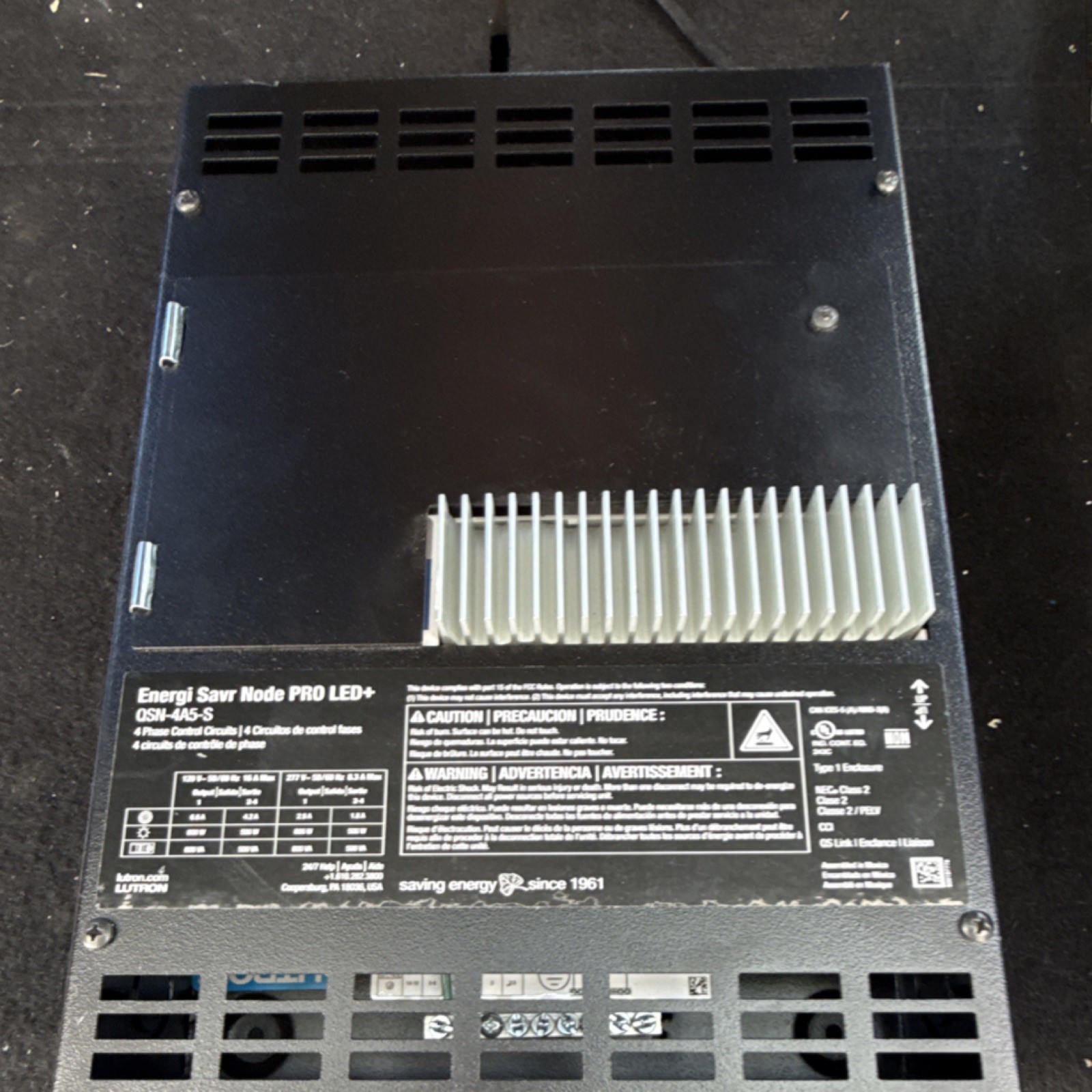Lutron Energi Savr Node PRO LED+ Flyback Converter QSIN-4A5-S 60W 5A