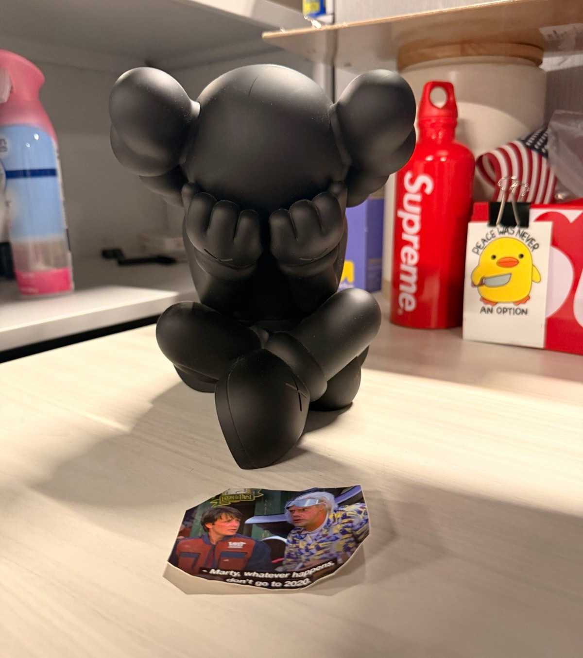 KAWS Separated Vinyl Figure Black Signed Autographed Companion 2022
