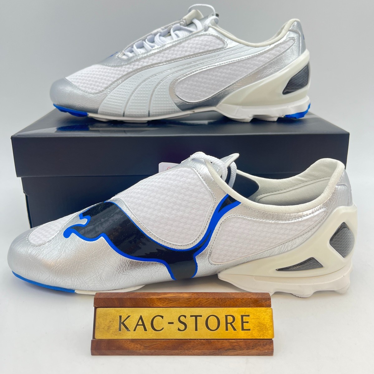 Puma 402953-02 V-S1 Metallic White Silver Men's shoes mot02