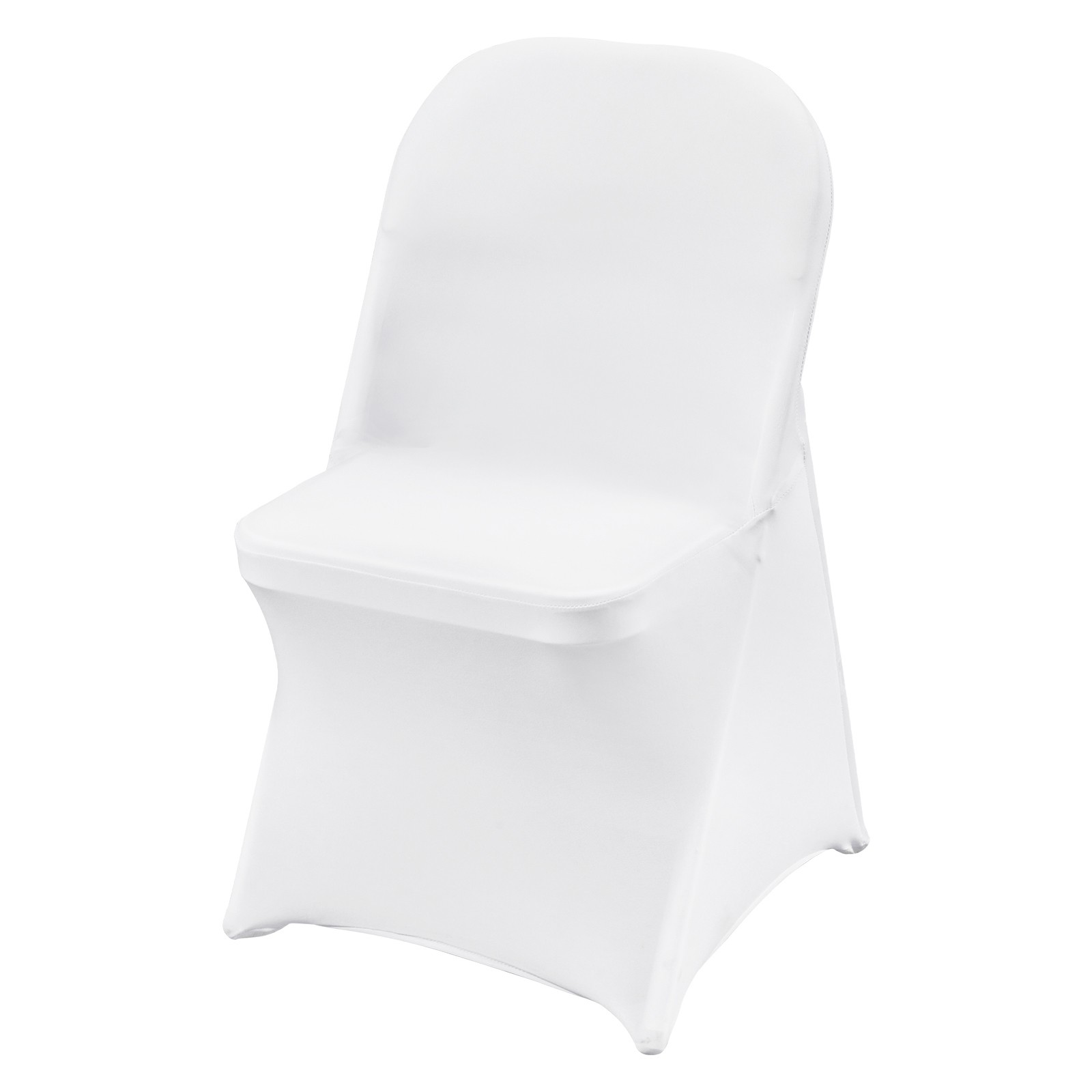 Uimoso 100PCS White Stretch Spandex Folding Chair Cover for Wedding Party Dining