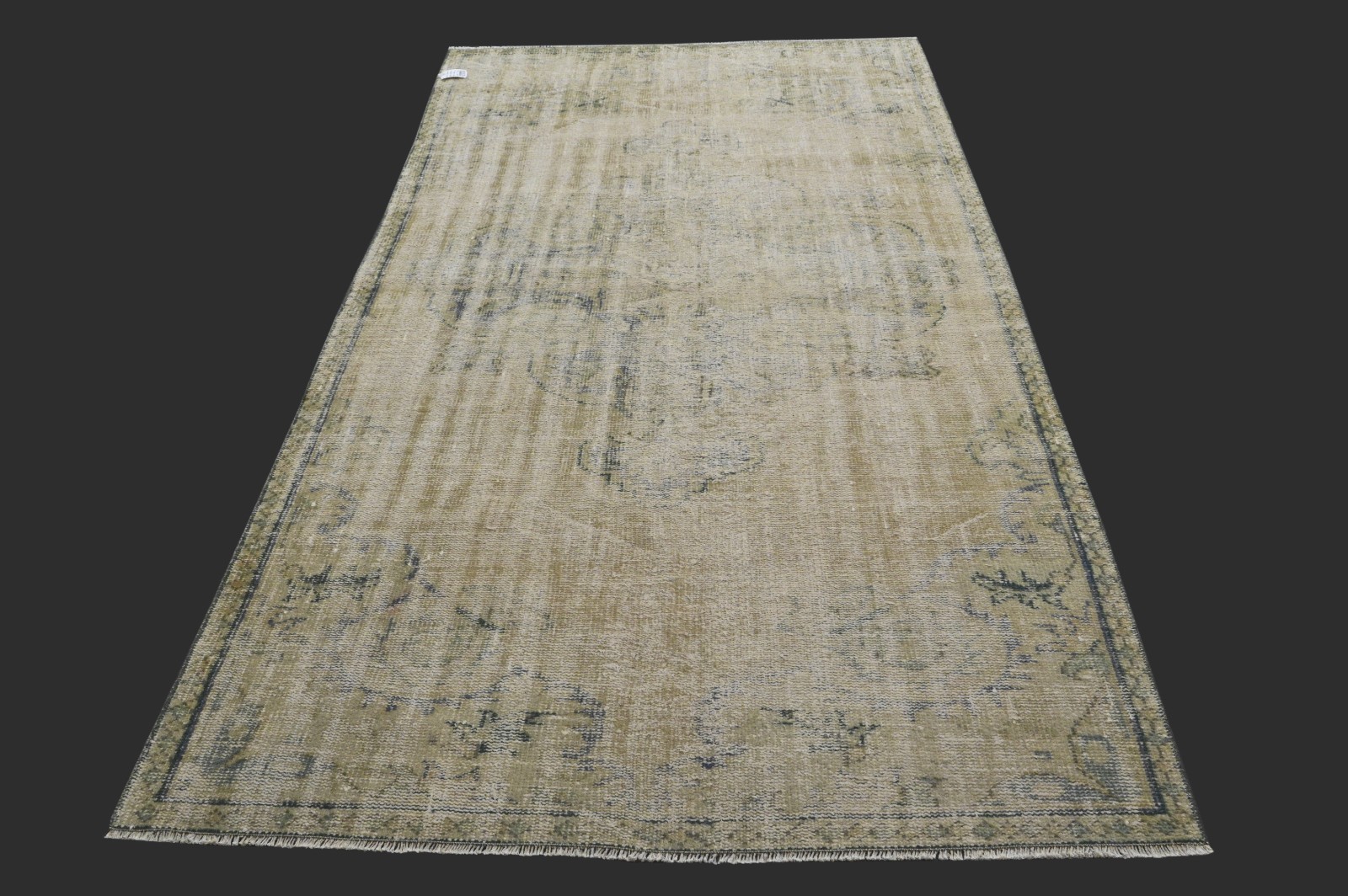 Vintage Turkish Oushak Rug, Beige 5x8 ft, Handmade Wool, Bohemian Anatolian