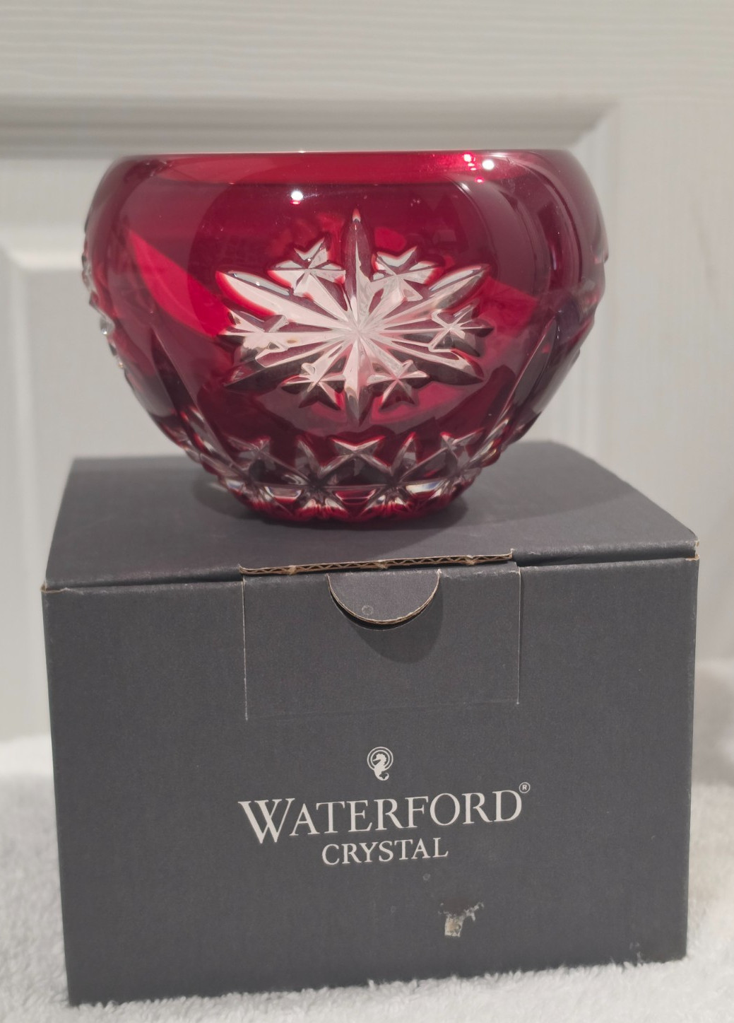 Waterford Crystal Cased Glass Ruby Bowl