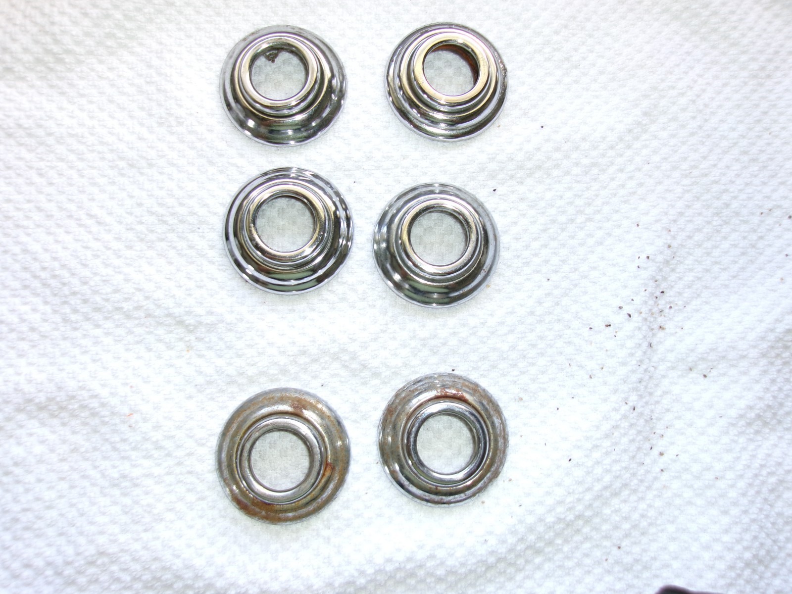 6 each 1948 1949 Cadillac interior escutcheons