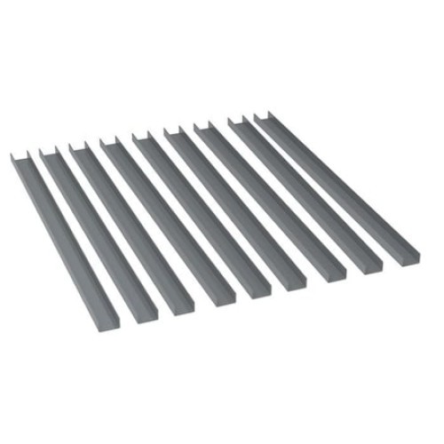 Bin Rail Accessory Kit, Gray, Steel
