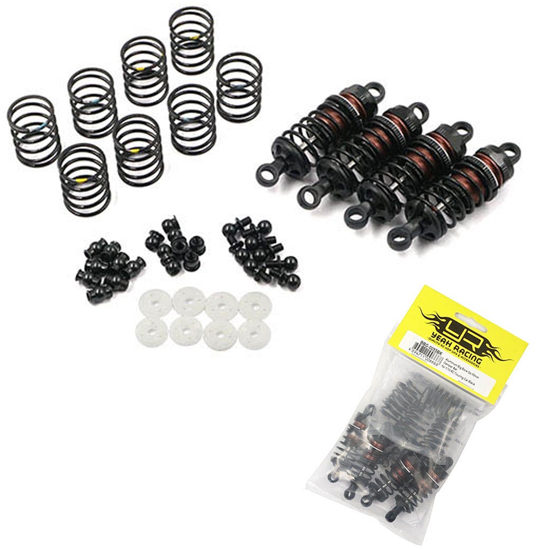 NEW Yeah Racing BBG-0055BK Alum Big Bore Go 55mm Damper (4) Black : 1/10 Touring