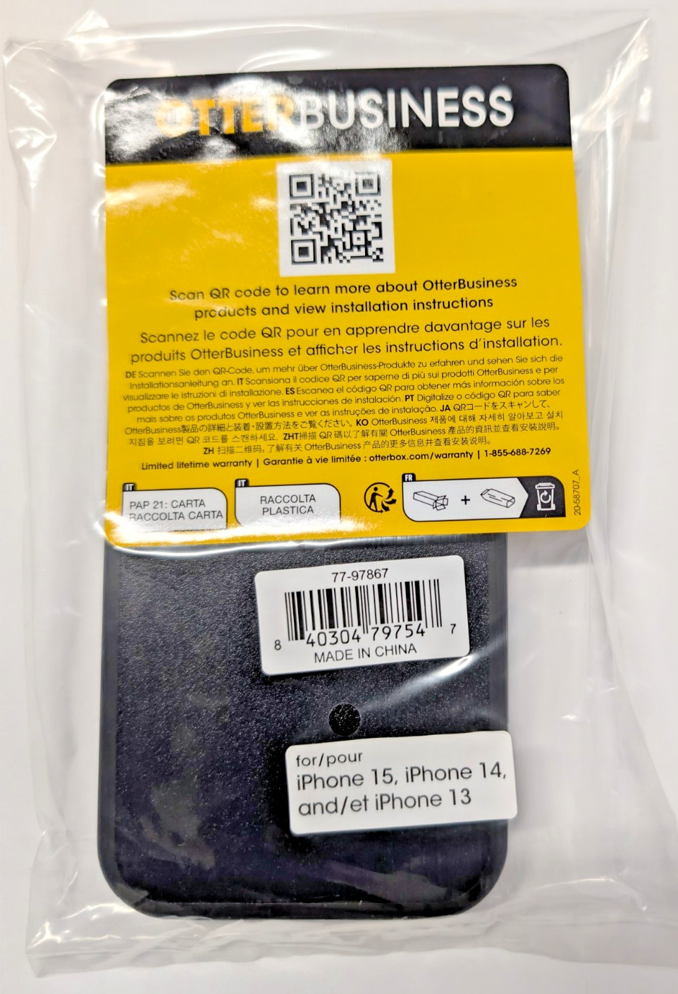 Otter Business Case for iPhone 13, 14,15 Black New Sealed Otter Business Case for iPhone 13, 14,15 Black New Sealed