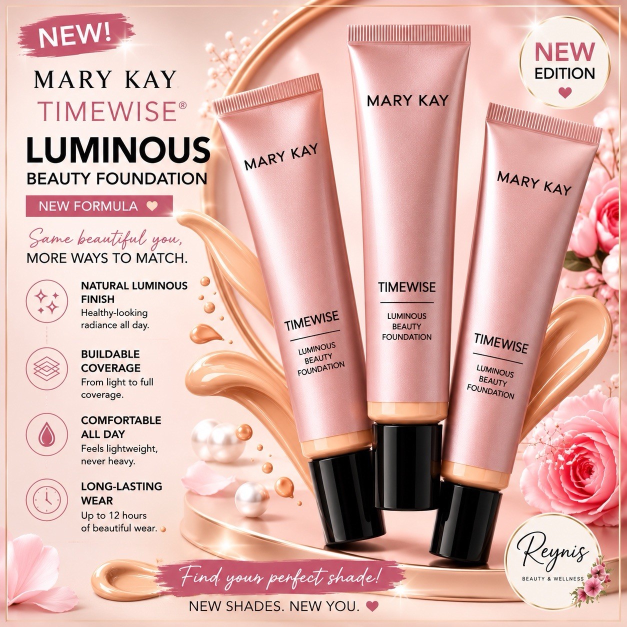 🌸New MK TimeWise Luminous 3D Foundation ~Available in 36 Shades 🆕