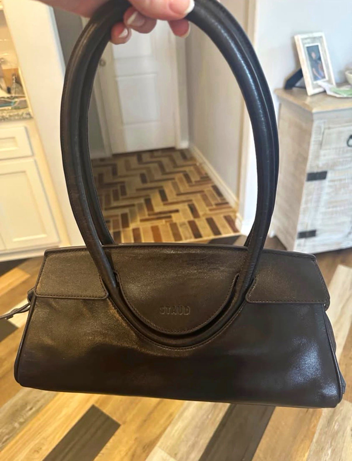STAUD Brown Maude Medium Shoulder Bag
