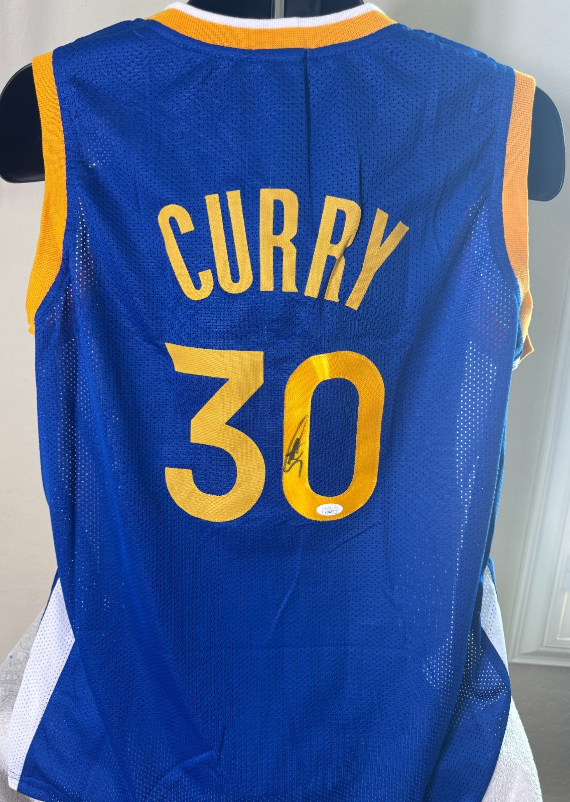 STEPHEN CURRY AUTOGRAPHED SIGNED GOLDEN STATE WARRIORS JERSEY JSA  COA