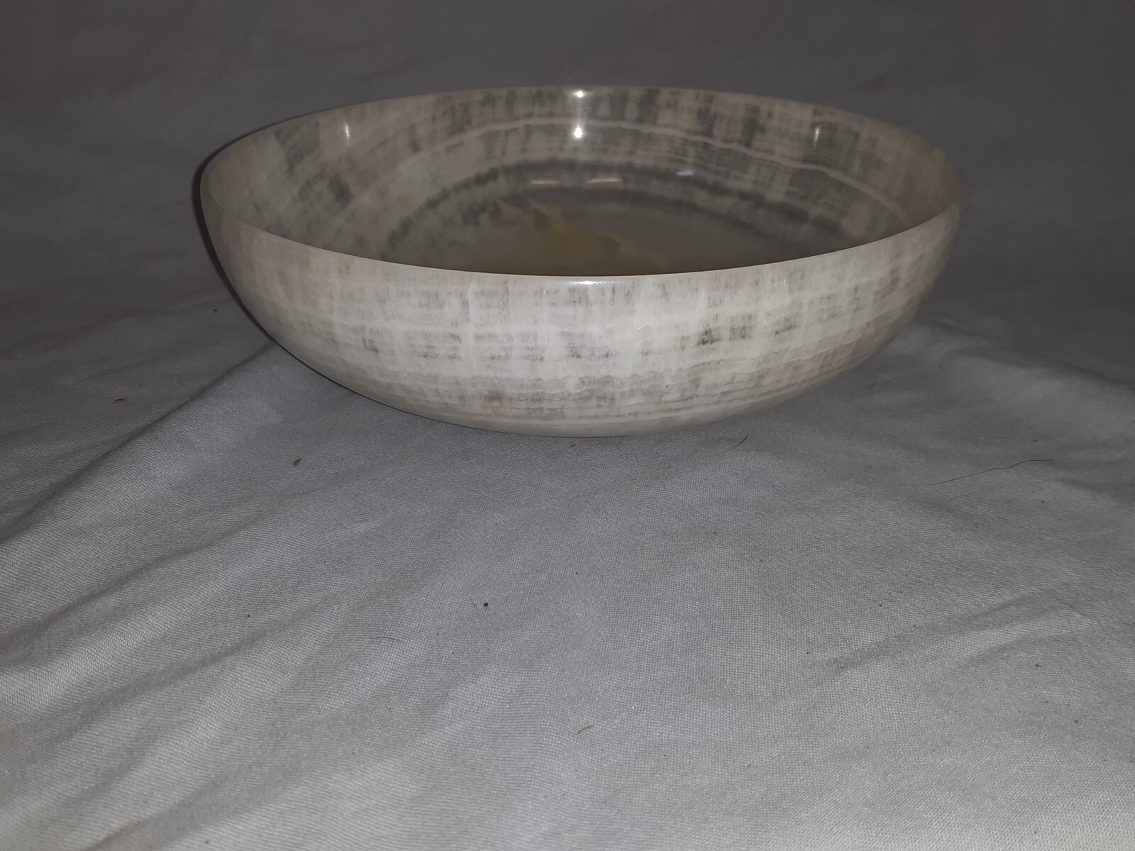 Large Fine Old Or Antique White Onyx Bowl Possibly Italian
