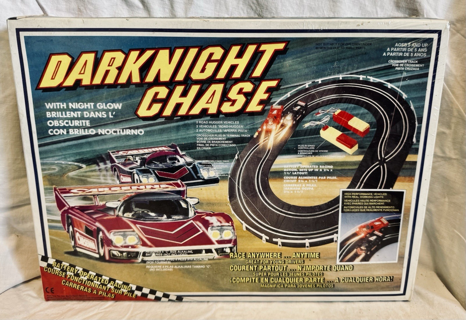Vintage Darknight Chase Slot Car Track Set Night Glow Factory Sealed Rare New Vintage Darknight Chase Slot Car Track Set Night Glow Factory Sealed Rare New