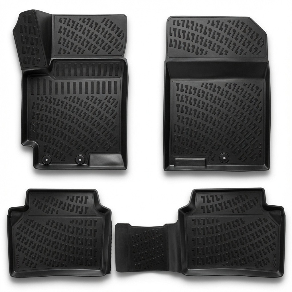 RizLiner 3D Rubber Floor Mats Fits Hyundai Accent 2018-2023