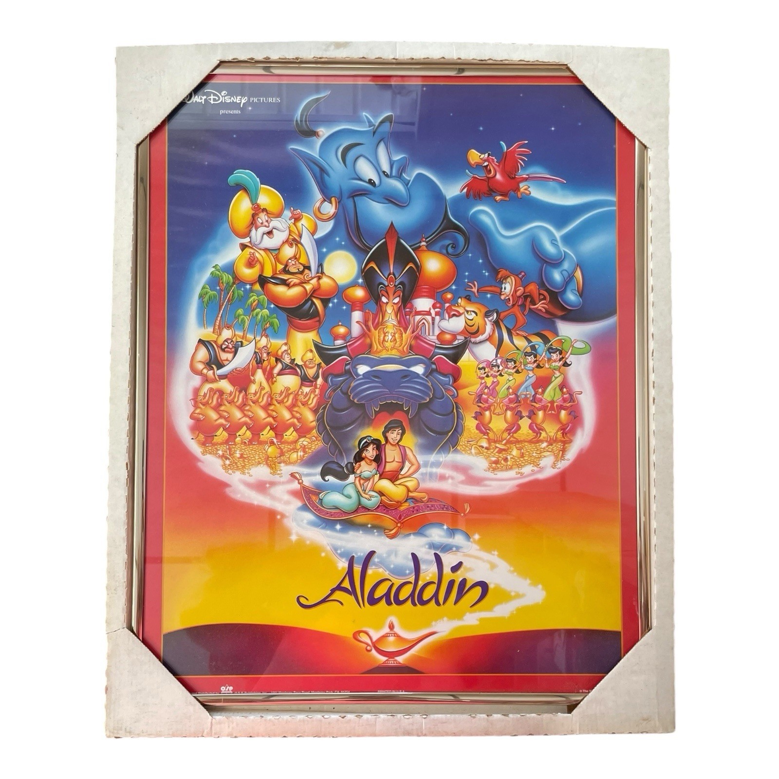 Walt Disney Pictures Presents Aladdin Framed 20”x 16” Poster Walt Disney Pictures Presents Aladdin Framed 20”x 16” Poster