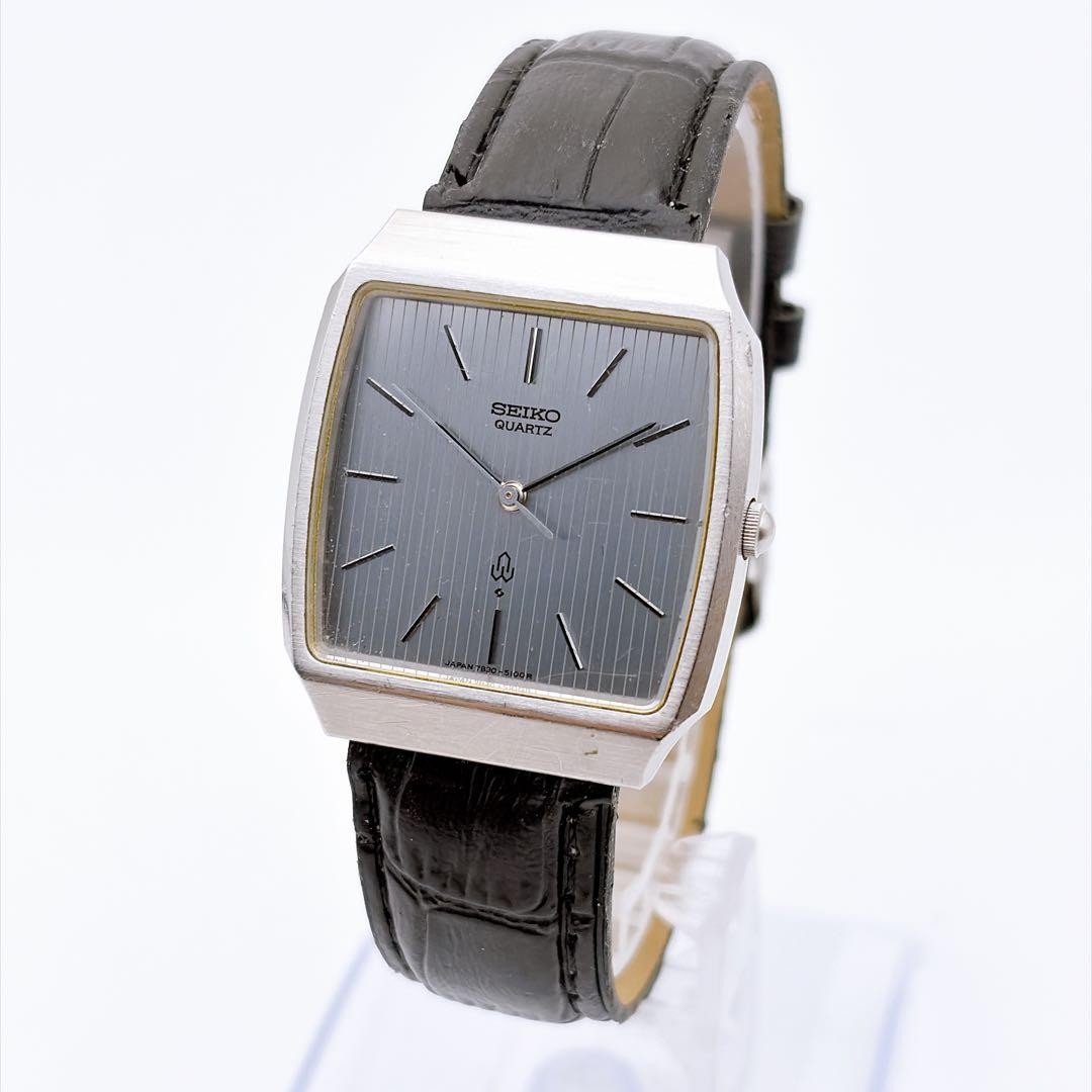 SEIKO 7830-5080 Men\'s Quartz 1979 Square Watch