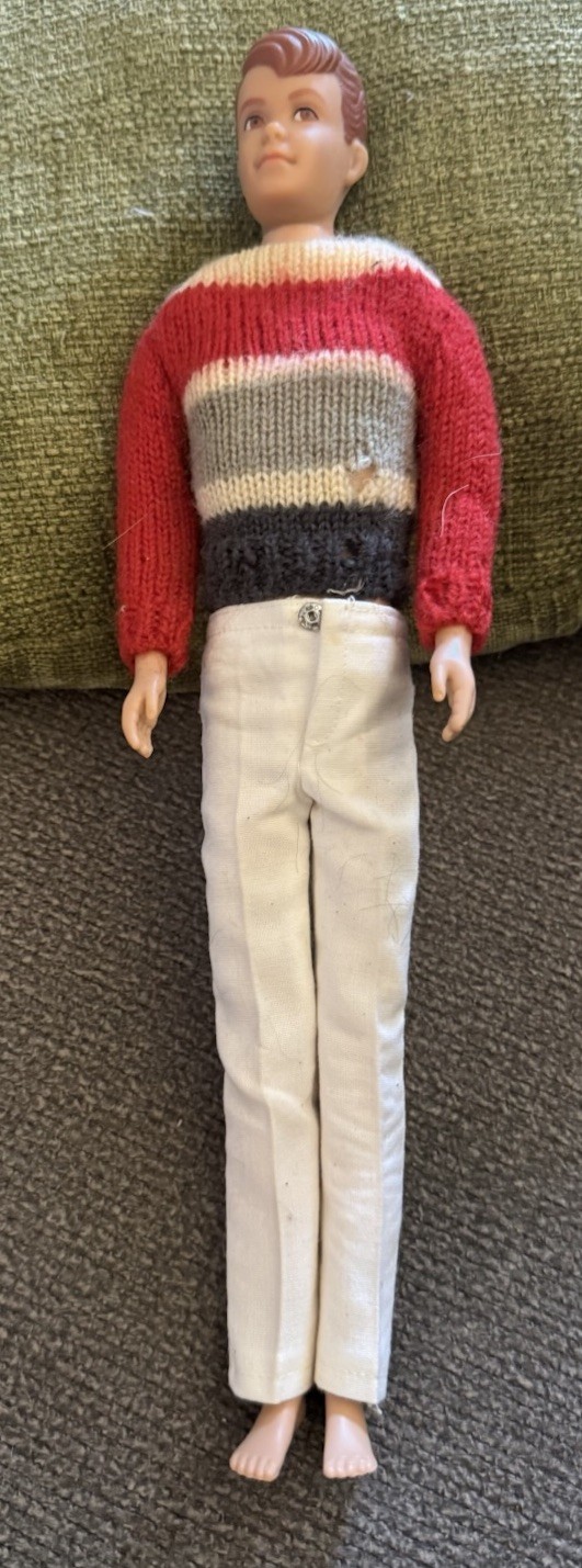 Vintage Alan doll with flocked sweater and extra clothes circa 1960 Vintage Alan doll with flocked sweater and extra clothes circa 1960
