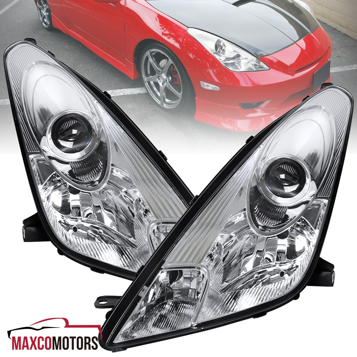 Projector Headlights Fits 2000-2005 Toyota Celica Clear Lamps Left+Right 00-05 Projector Headlights Fits 2000-2005 Toyota Celica Clear Lamps Left+Right 00-05
