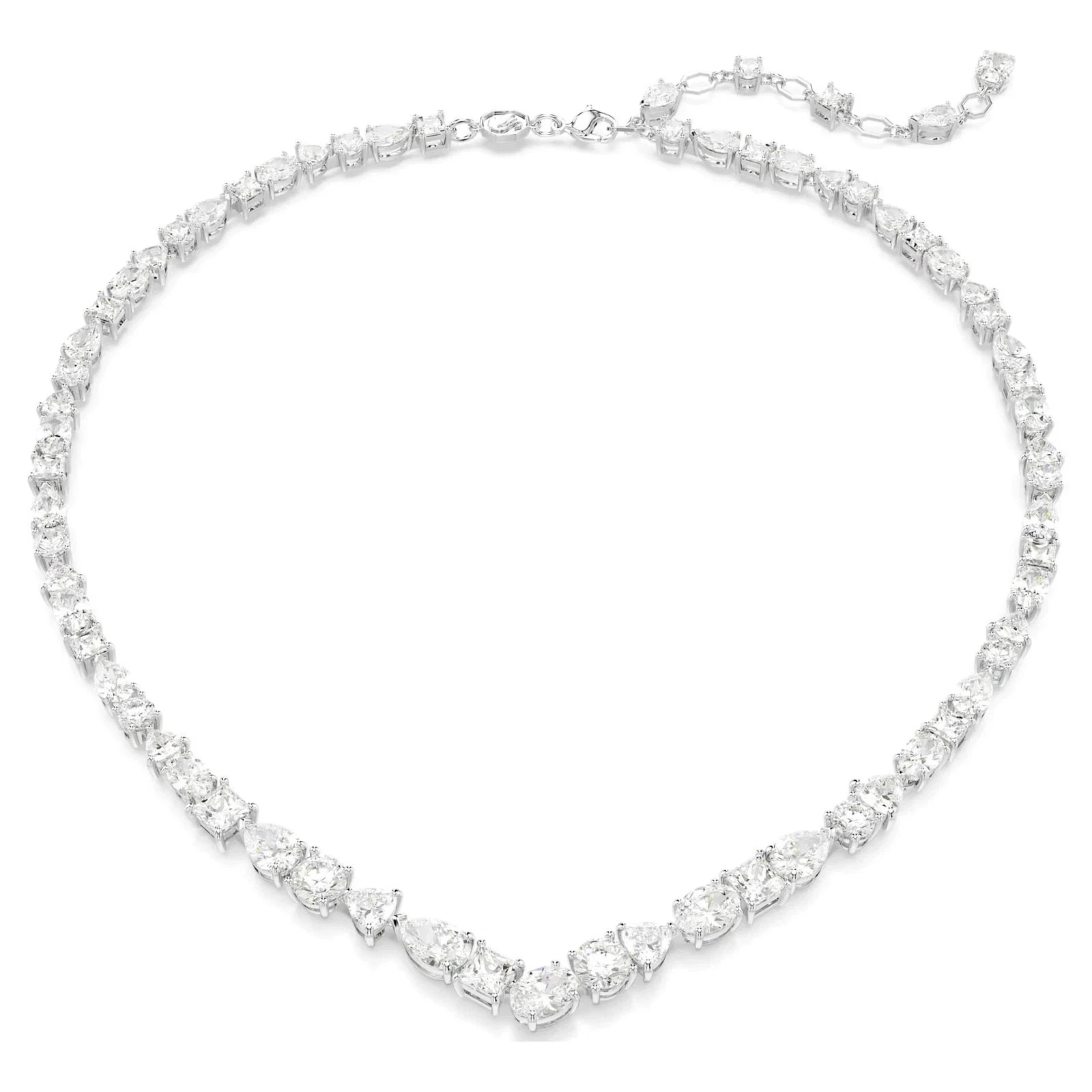 Swarovski Mesmera Necklace Mixed Cuts, White, Rhodium Plated 5665242