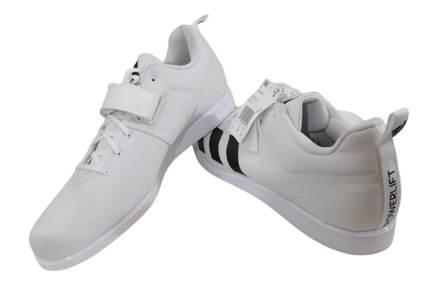 NWT Adidas Powerlift 4 Mens Weightlifting Shoes 19 Cloud White/Core Black BC0347