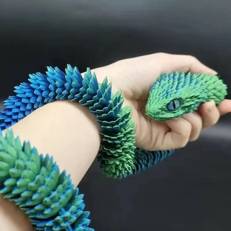 3D Printed Snake Articulated Viper Fidget Decor Toy Office Desk Toys Cobra