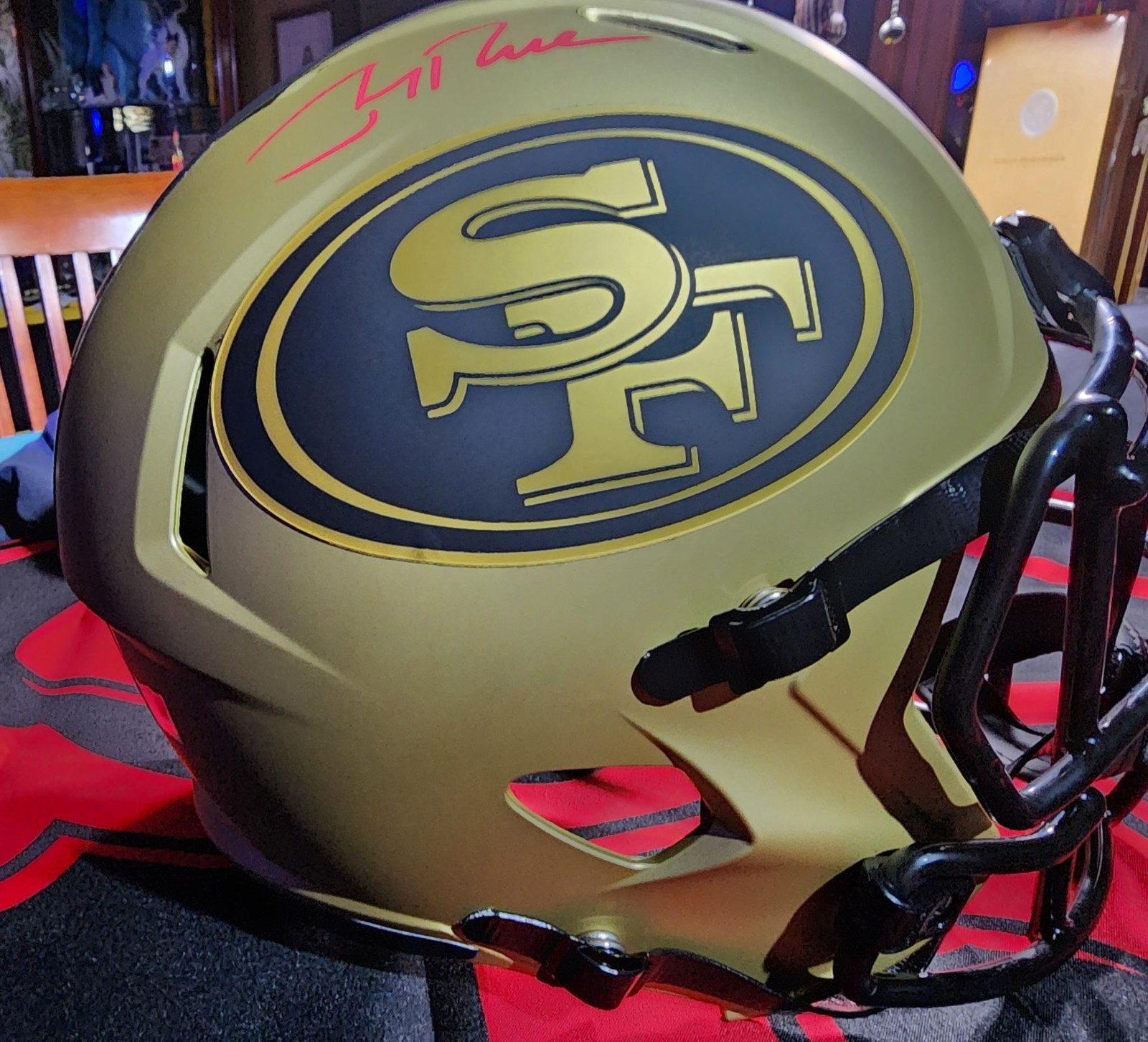 2026 Under Wraps Authentic Auto Helmet Replica Jerry Rice \ 2026 Under Wraps Authentic Auto Helmet Replica Jerry Rice \