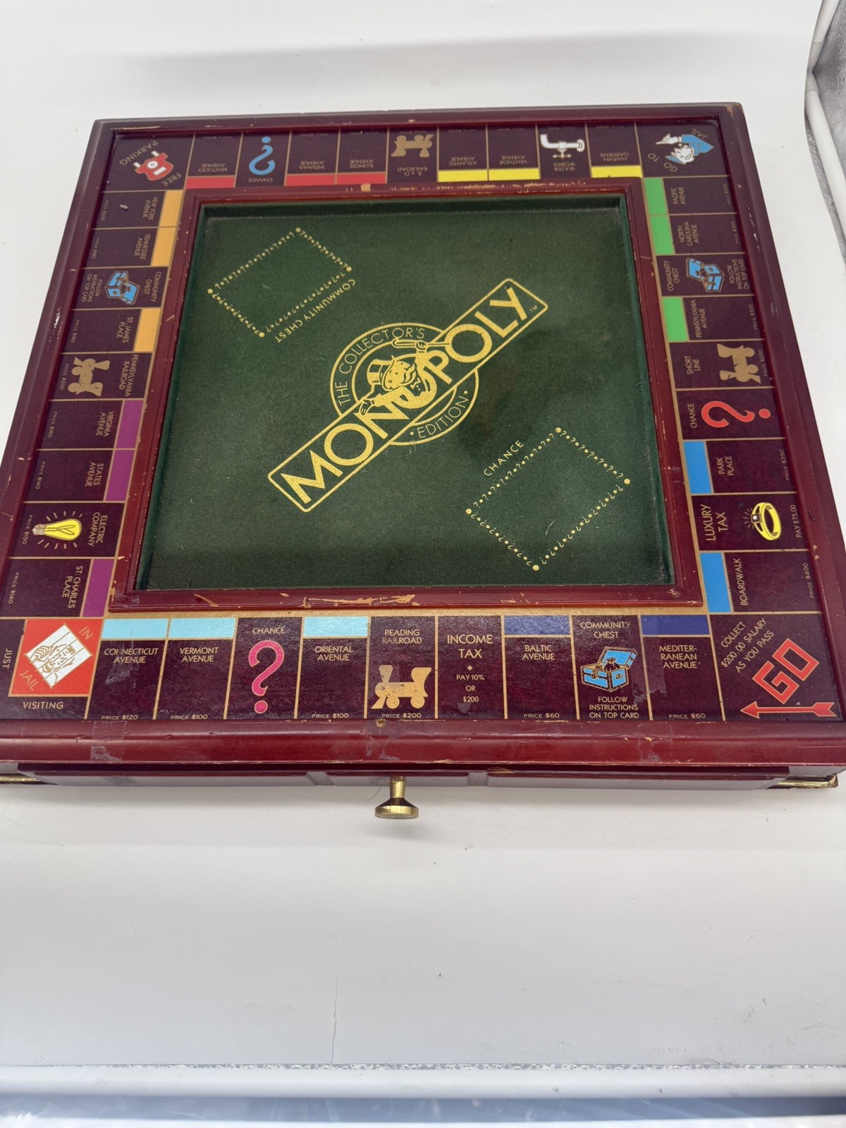 Vtg 1991 Franklin Mint Monopoly: The Collector\'s Edition Wood Board Set