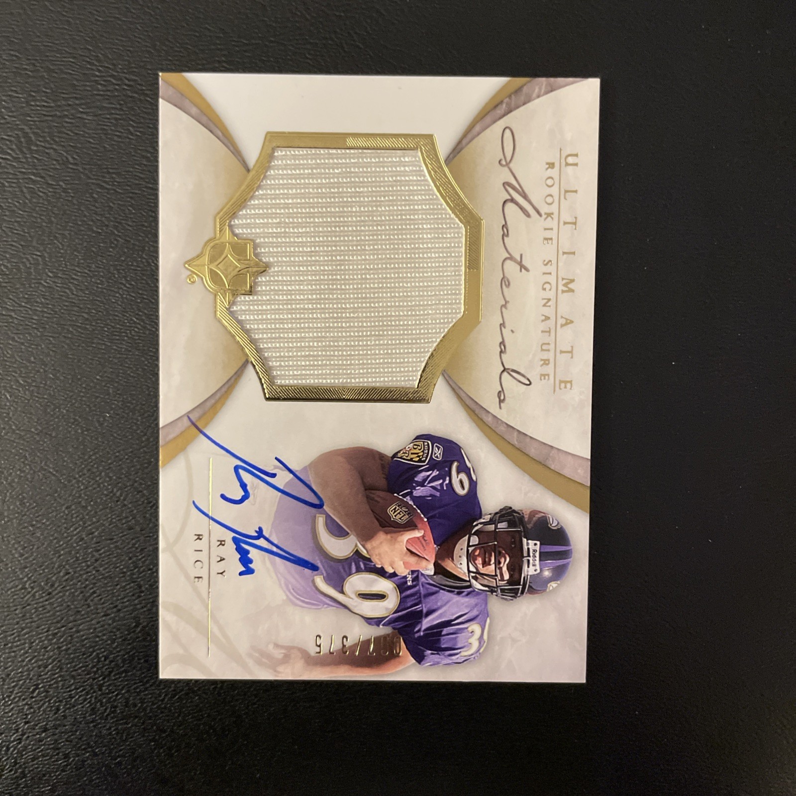 Ray Rice RPA /375 2008 Ultimate Collection Rookie Signature Materials Auto #217