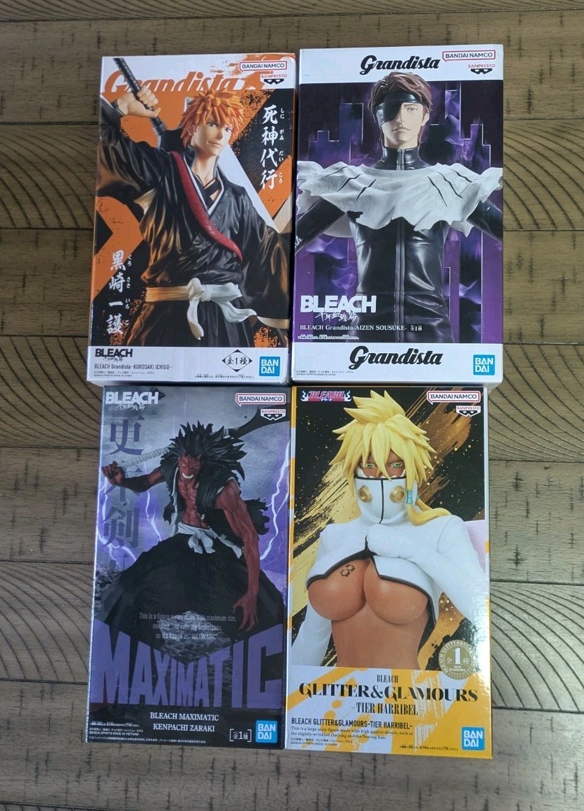 BLEACH Ichigo, Aizen, Kenpachi, Tier Figure Set Grandista BANPRESTO / New 