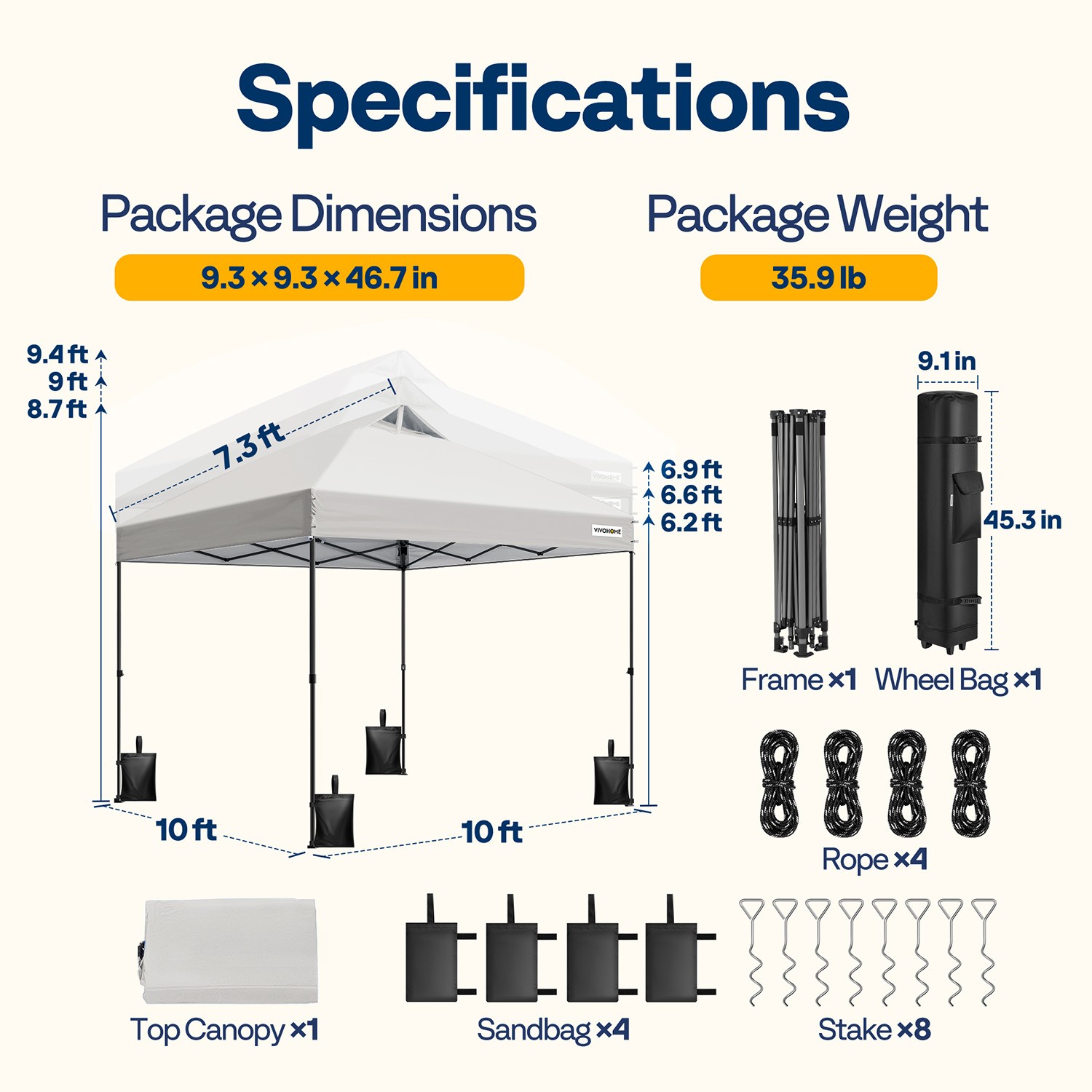 10x10ft Pop Up Canopy Tent One Push Portable Outdoor Shelter Heavy Duty Tent 10x10ft Pop Up Canopy Tent One Push Portable Outdoor Shelter Heavy Duty Tent