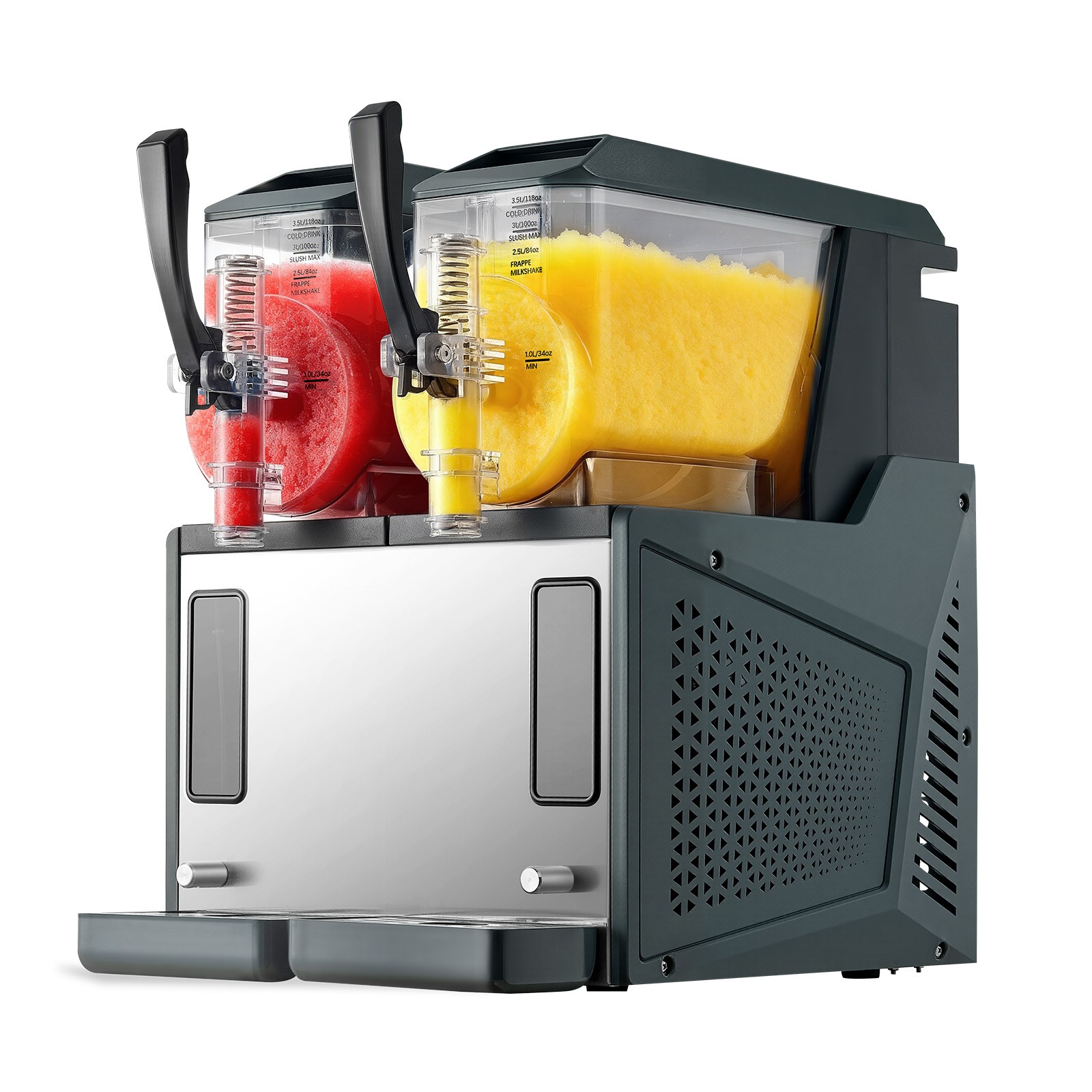 Uimoso 4Lx2 Slushy Machine Dual-Tank Frozen Drink Beverage Machine for Slushies