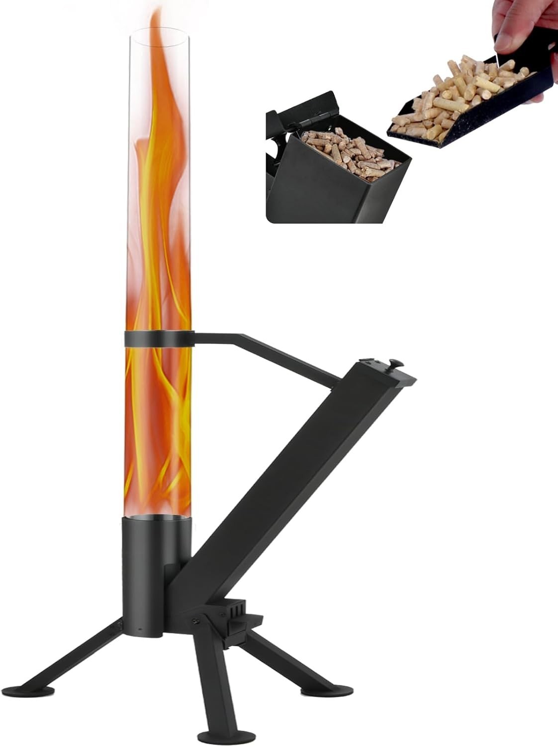 Pellet Stove&Wood Pellet Fire Pits Outside – Portable Wood Pellet Heater–Painted