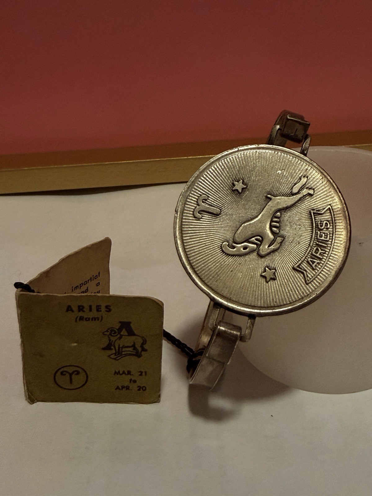 Vintage authentic Aries Zodiac Bracelet Original Tag Mid-20th Century Jewelry Vintage authentic Aries Zodiac Bracelet Original Tag Mid-20th Century Jewelry