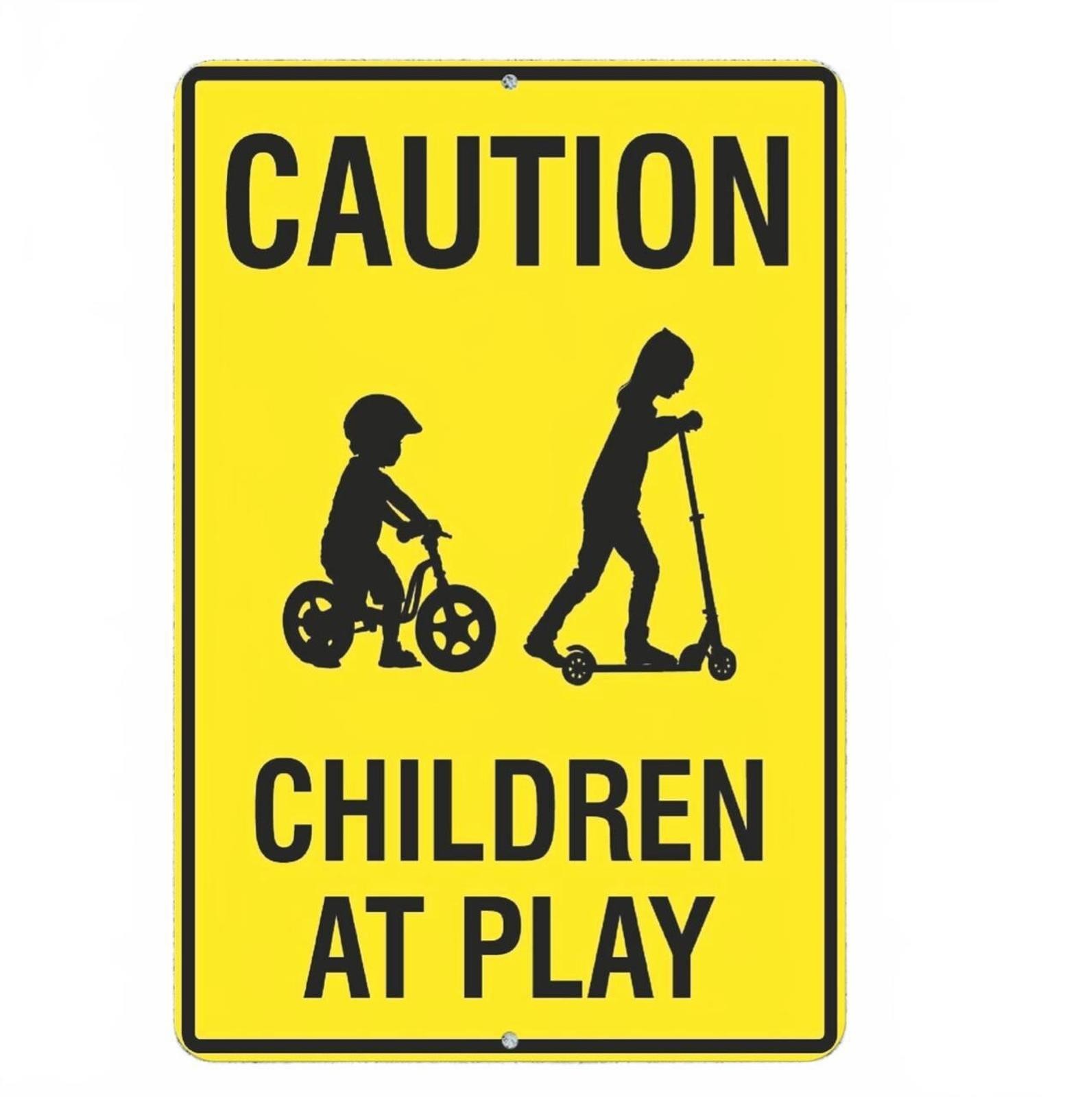 Children At Play Sign BanginPrints Aluminum Metal 8x12 Speeding Warning Children At Play Sign BanginPrints Aluminum Metal 8x12 Speeding Warning