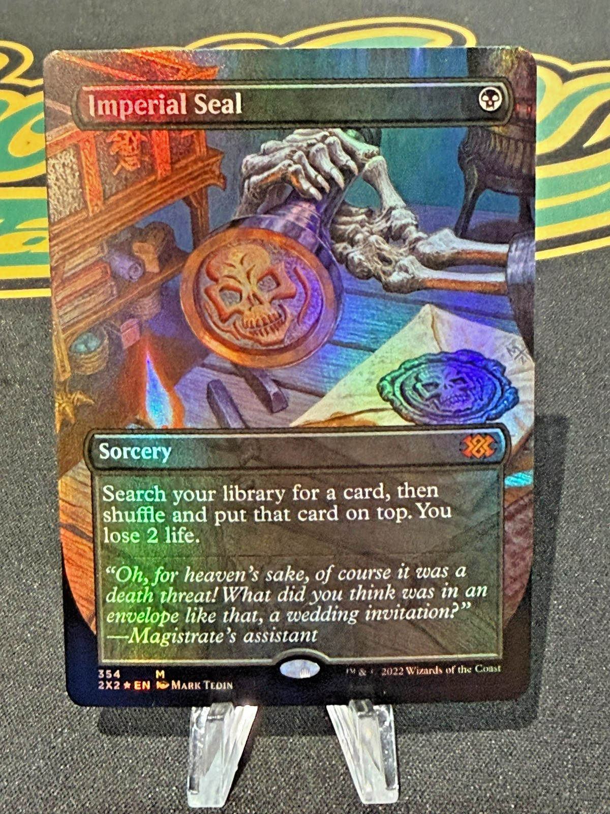 MTG Imperial Seal Borderless Foil MTG 2X2 Double Masters Tutor CEDH NM Mythic