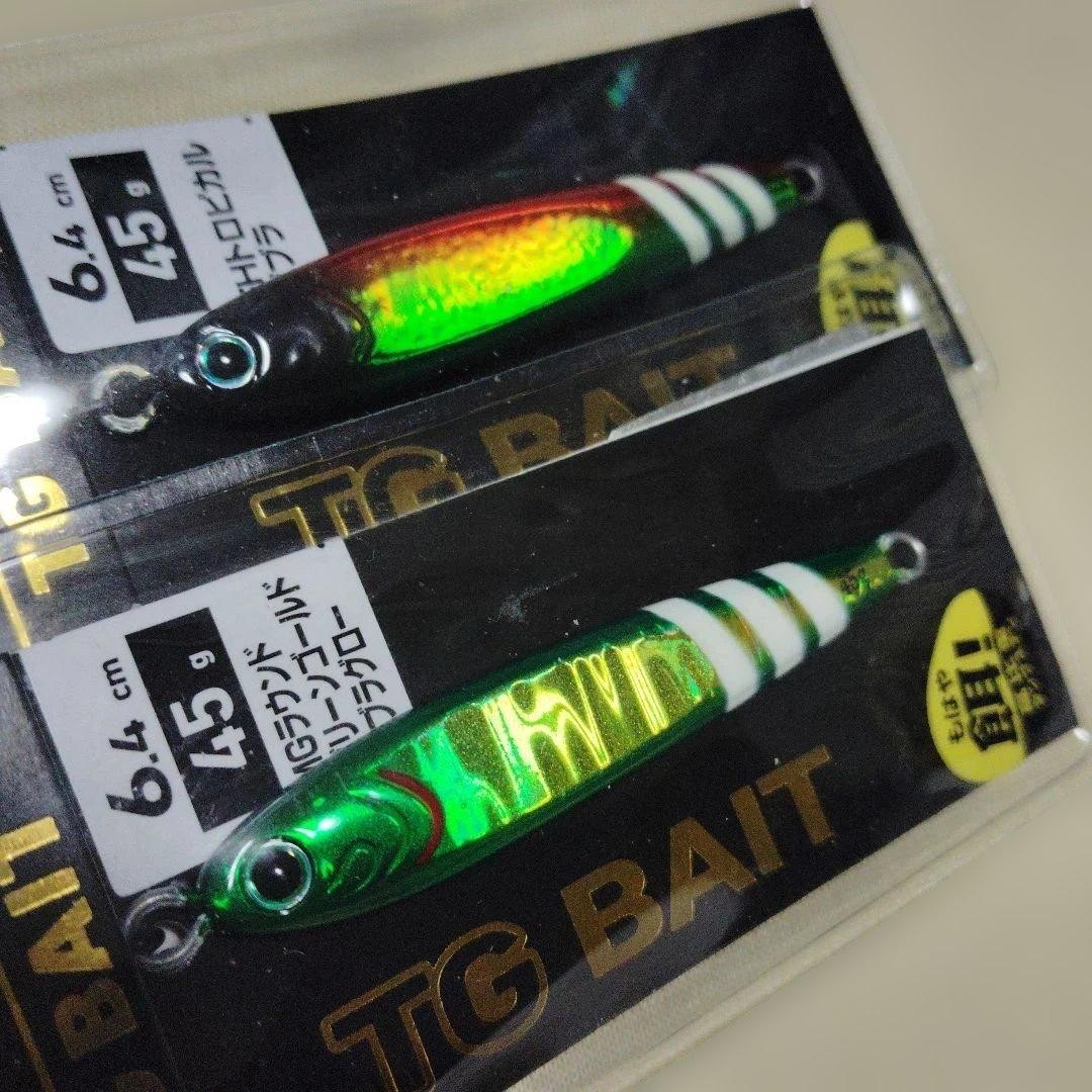 DAIWA TG Bait Metal Jigs 45g Saltwater Fish Lure Set, Used, 2 Pack