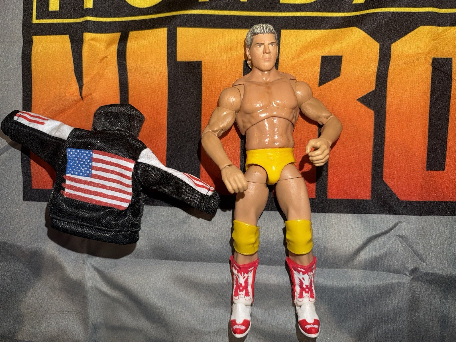 Custom Mattel WCW ULTIMATE EDITION THE NATURAL DUSTIN RHODES WWE
