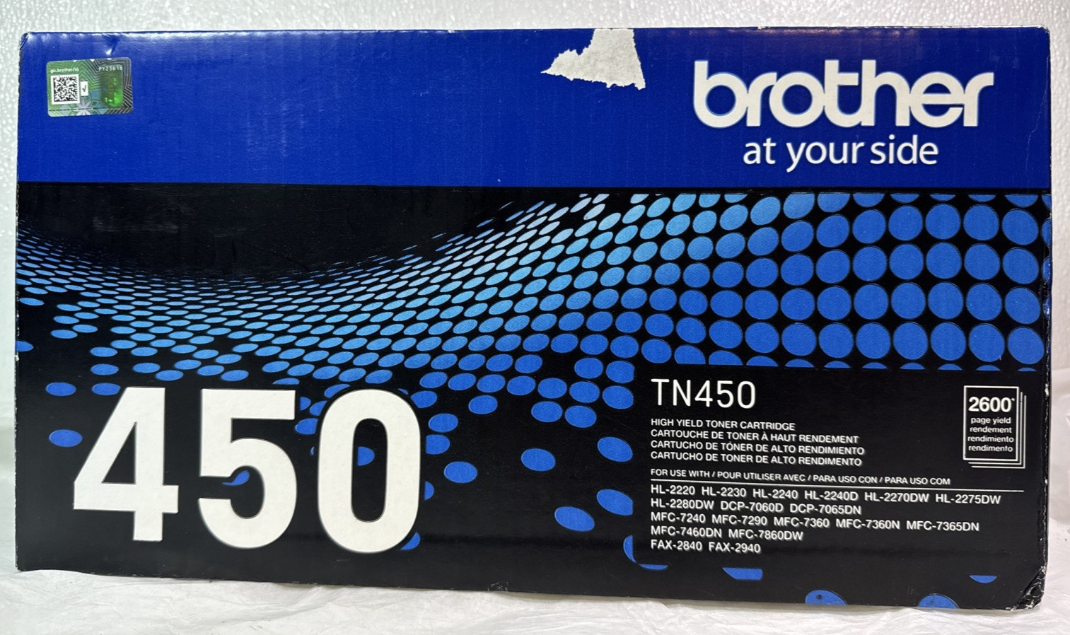 Brother TN450 High Yield Black Toner Cartridge Sealed Brother TN450 High Yield Black Toner Cartridge Sealed