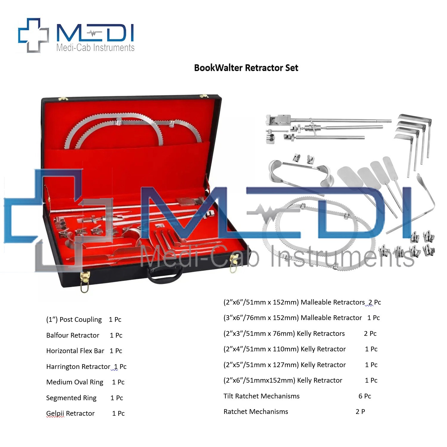 Bookwalter Retractor System Complete Set – Premium German Surgical Instrument Bookwalter Retractor System Complete Set – Premium German Surgical Instrument