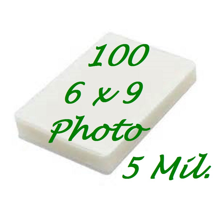 6 x 9 Half Letter Laminating Pouches Sleeve 100 5 Mil Portrait Gloss X-Clear