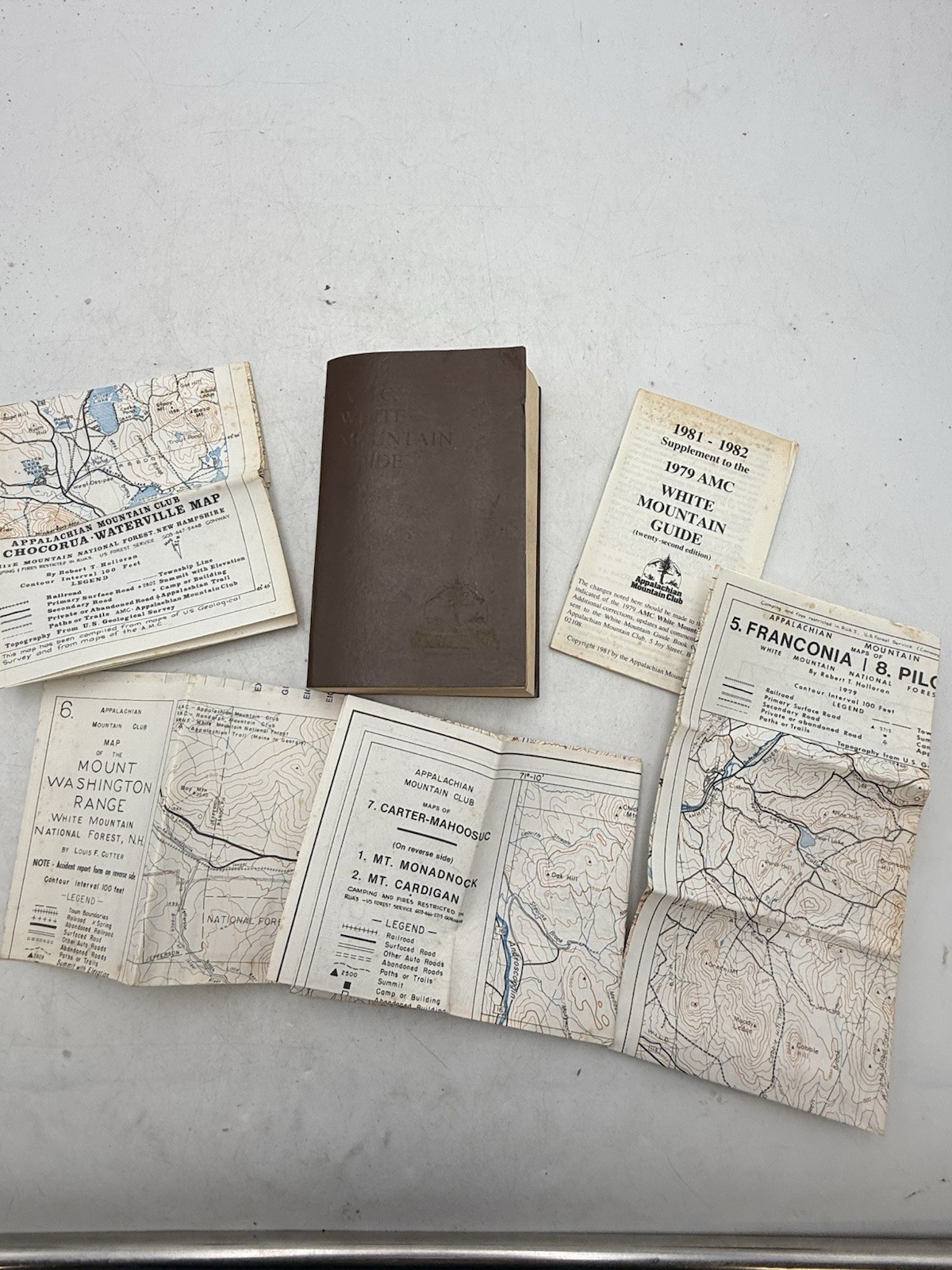 Vtg 1979 AMC White Mountain Guide 22nd Edition with 4 Folding Maps & Supplement