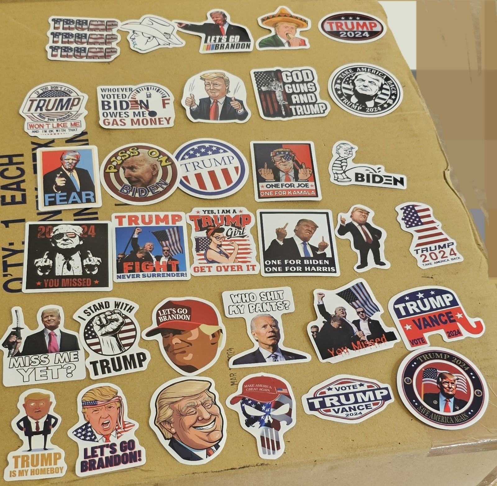 100 Trump Stickers Enough to put ANYWHERE 100 Trump Stickers Enough to put ANYWHERE