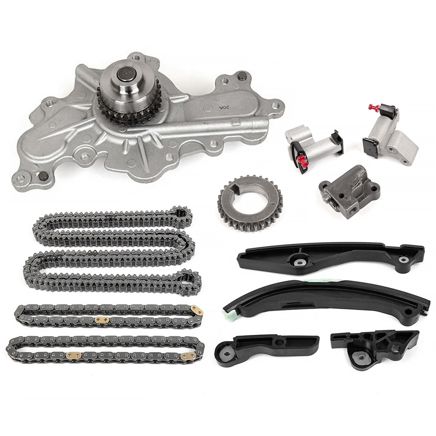 For 13-19 Ford Explorer Flex Lincoln Taurus 3.5L Timing Chain Water Pump