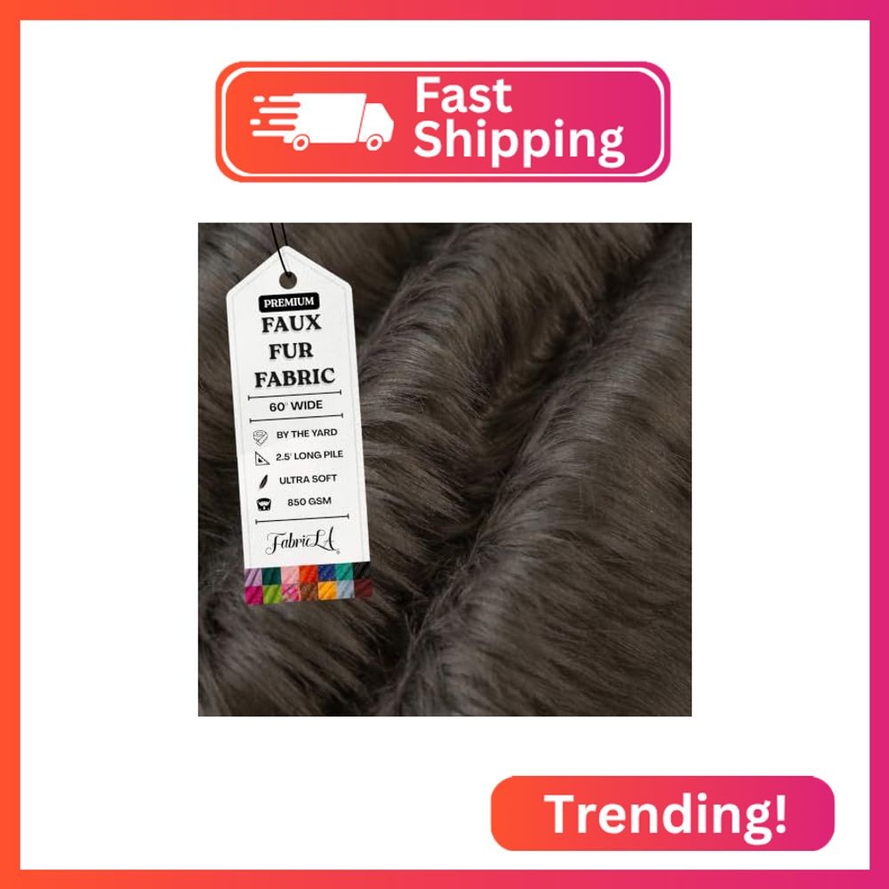 FabricLA Shaggy Faux Fur Square - 30