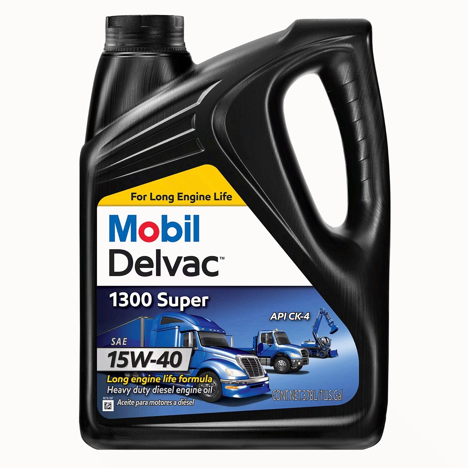 (3 pack) Mobil Delvac 1300 Super Heavy Duty Premium Synthetic Blend Diesel Engin