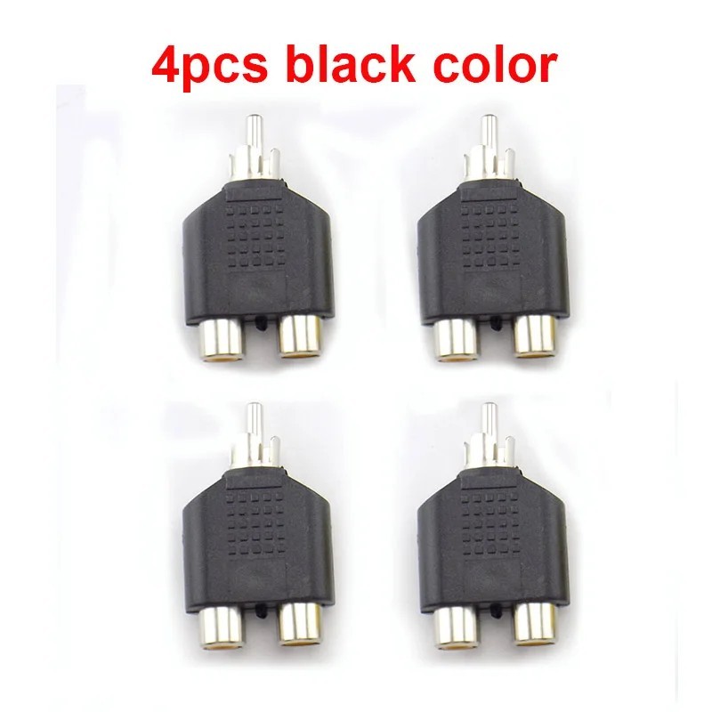 4Pc/lot RCA Connector Y Splitter AV Audio Video Plug Converter 1Male to 2Female 4Pc/lot RCA Connector Y Splitter AV Audio Video Plug Converter 1Male to 2Female